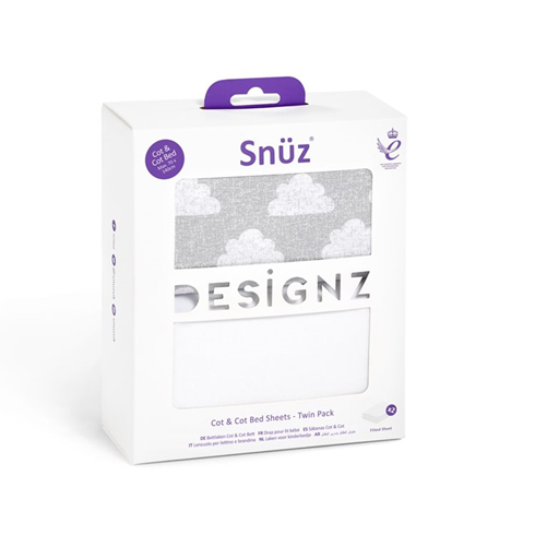 Snuz set dva dušecna caršava za krevetac i krevet Oblaci